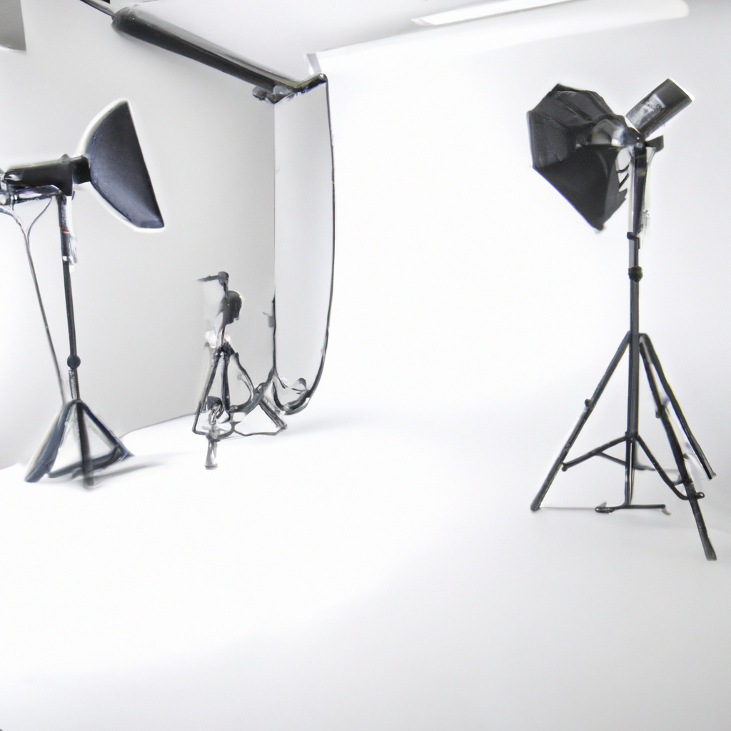 Intérieur du studio minimaliste à Maurice avec cyclorama blanc et lumière naturelle