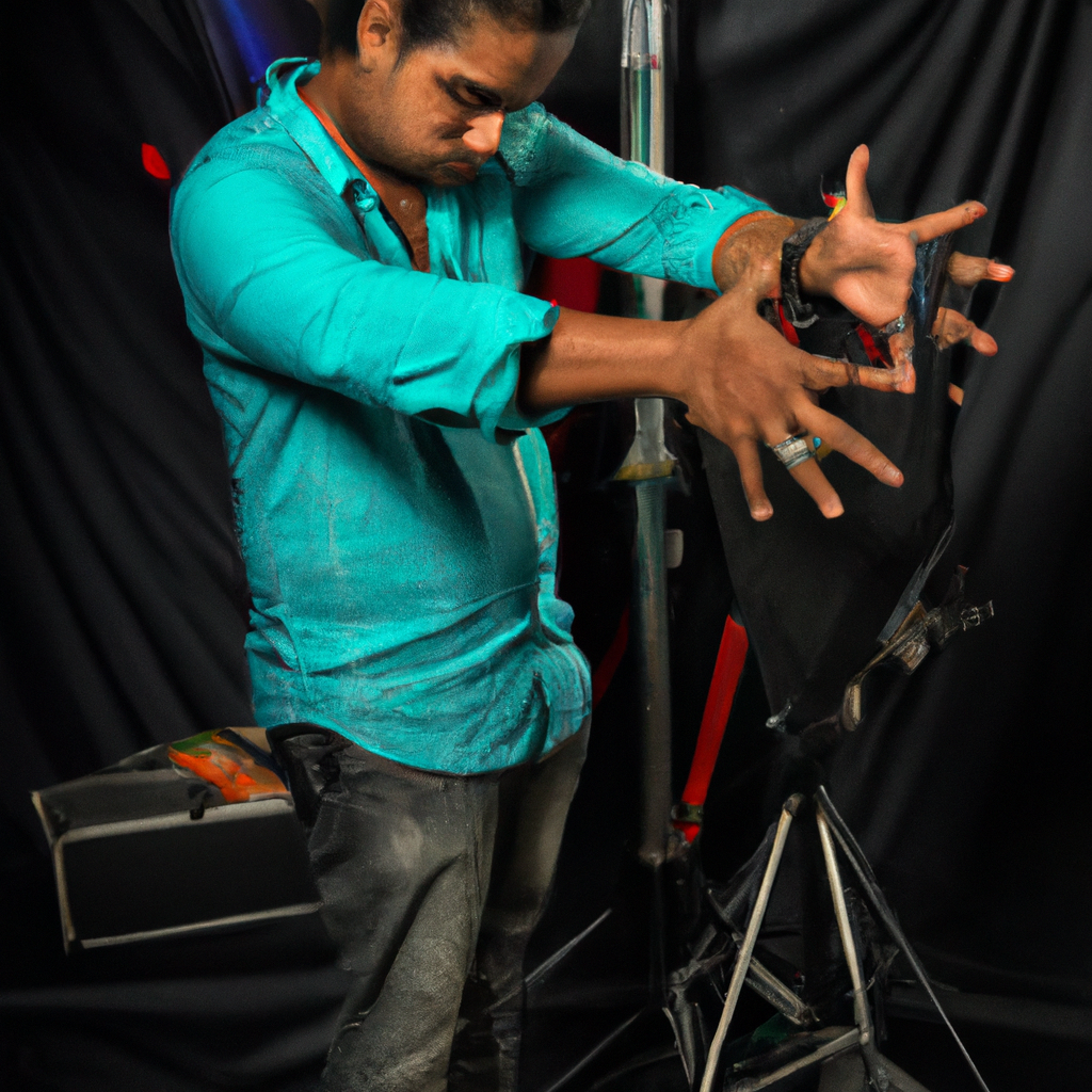 Assistant lumière sur le plateau, portrait d’Arun P.